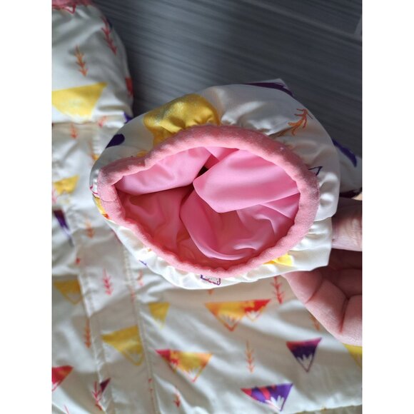 Columbia Infant Bunting Snowsuit 3-6 Months Pink Fleece Lining Hooded Winter - Picture 5 of 8